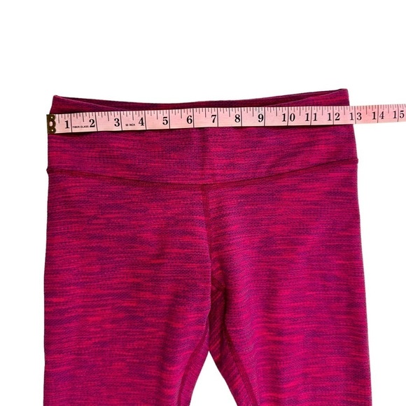 Lululemon Wunder Under Crop II red pink berry space dye leggings 4 - Picture 12 of 16